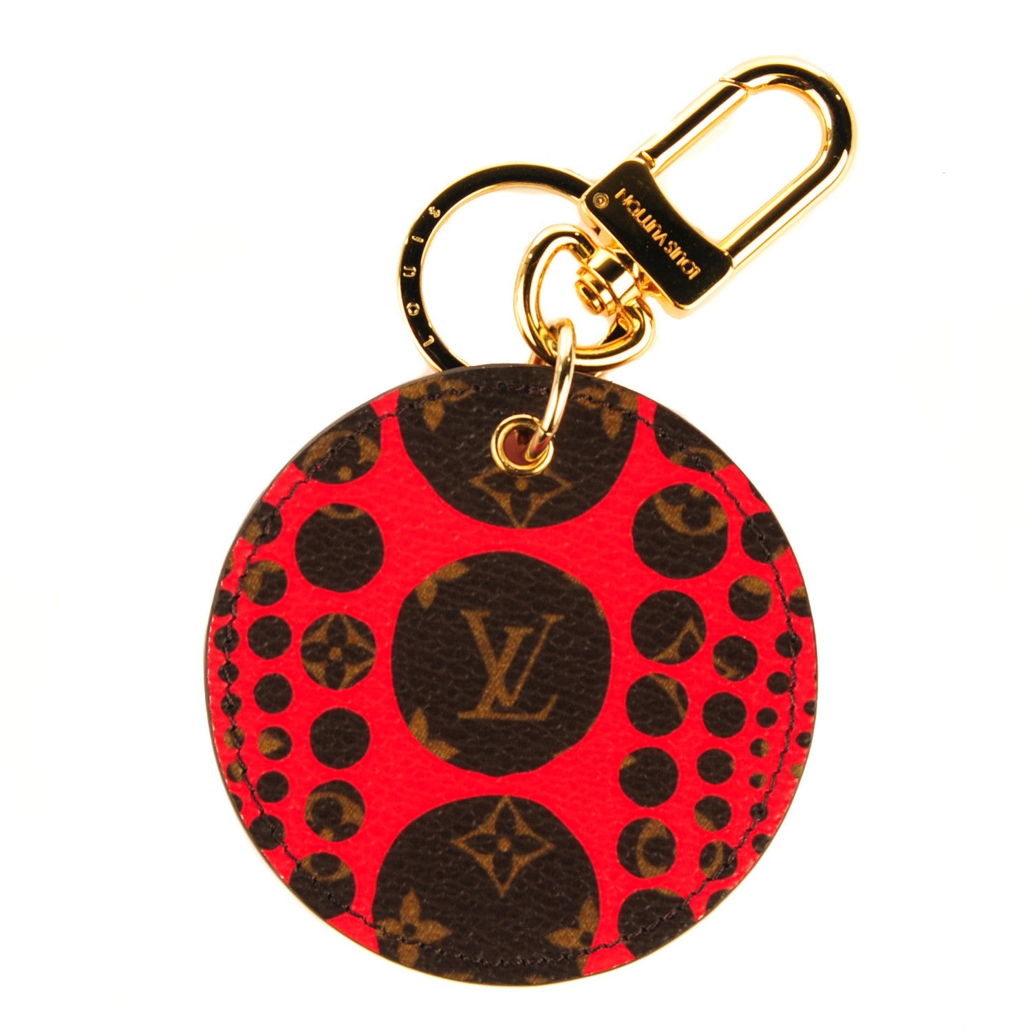Louis Vuitton Monogram Kusama Pumpkin Dots Key Holder Red 1 of 6