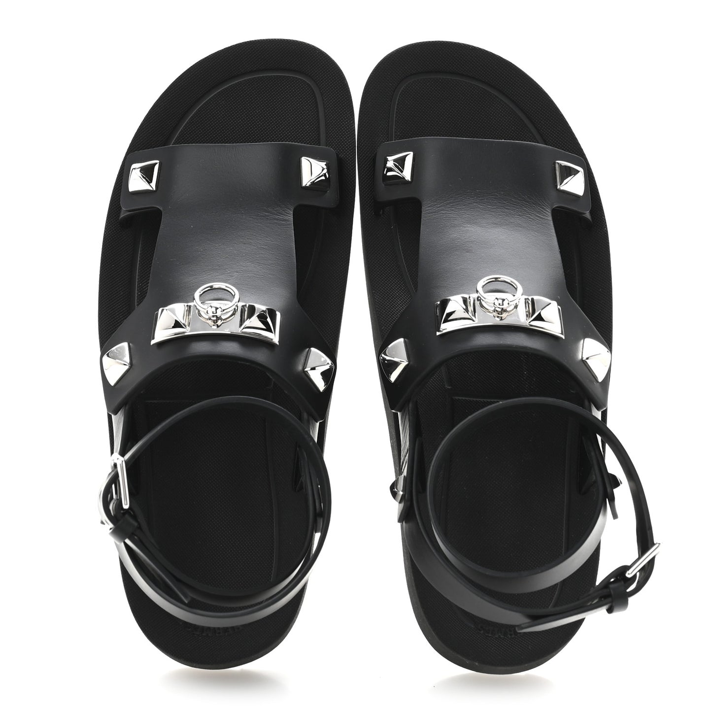 Calfskin Medor Studded Womens Intuition Sandals 38 Black