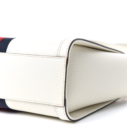 Gucci Textured Calfskin Web Small Ophidia Tote Bag Mystic White 10 of 11