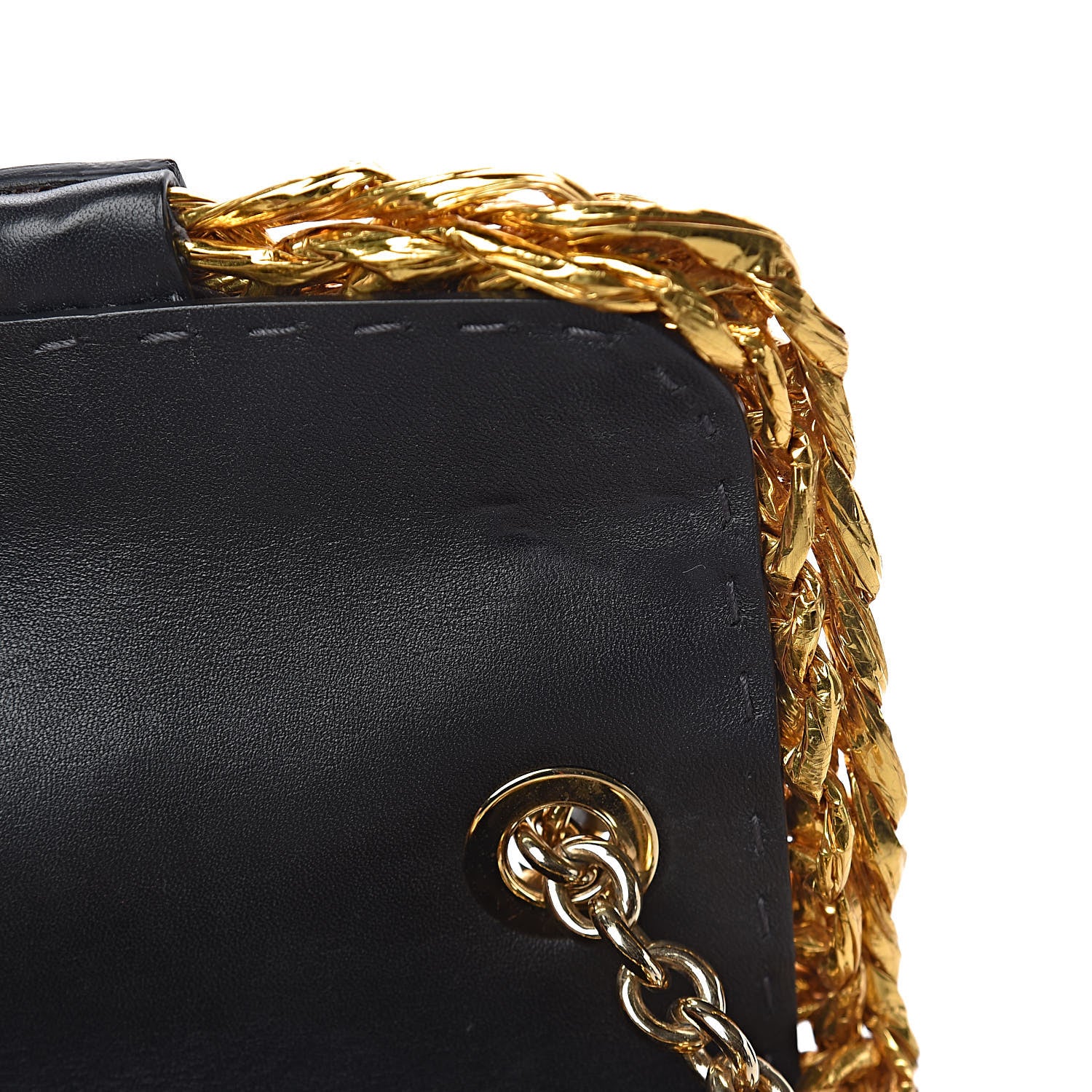 Dolce & Gabbana Metallic Coated Woven Raffia Shoulder Bag Gold 9 of 14