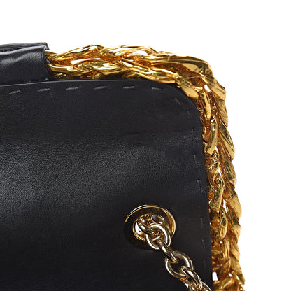Dolce & Gabbana Metallic Coated Woven Raffia Shoulder Bag Gold 9 of 14