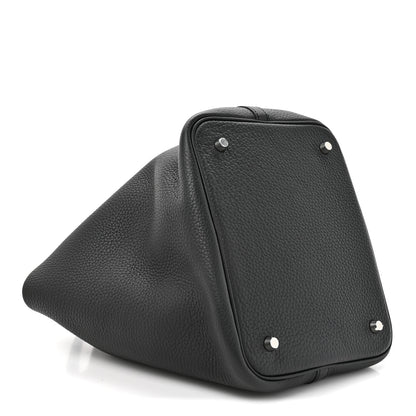 Hermes Taurillon Clemence Picotin Lock 22 MM Black Black 4 of 10