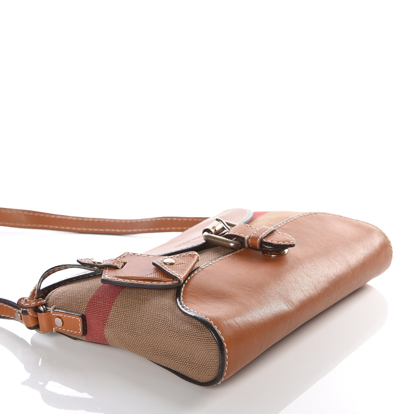 Canvas House Check Small Henham Crossbody Tan