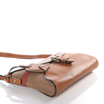 Burberry Canvas House Check Small Henham Crossbody Tan 3 of 11