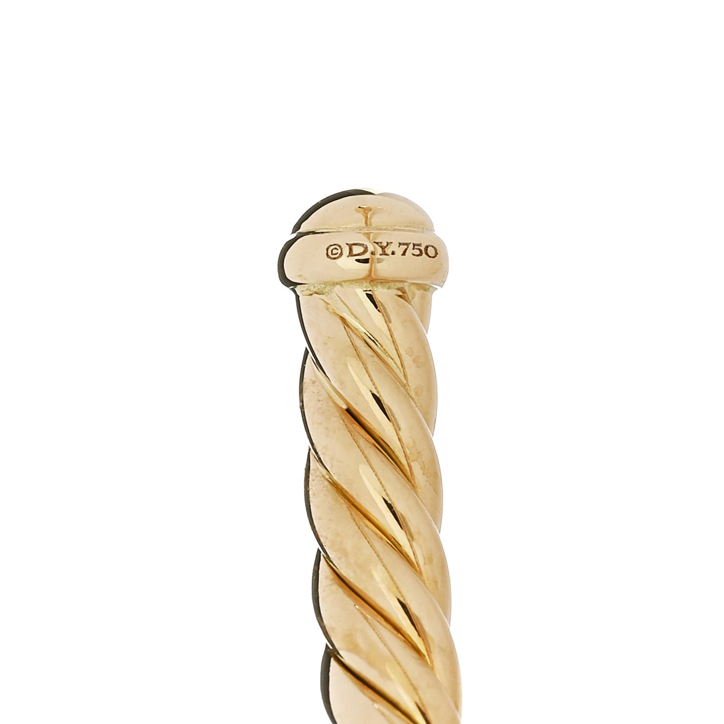 18K Yellow Gold 4mm Cablespira Flex Bracelet