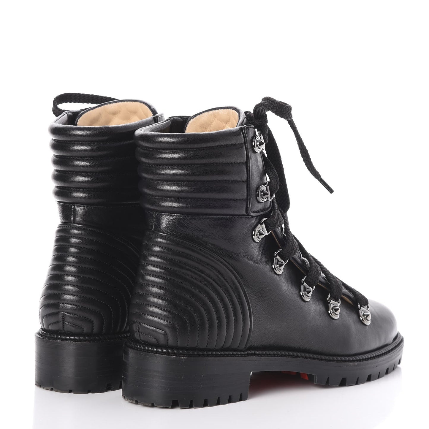 Shiny Nappa Mad Flat Boots 37 Black