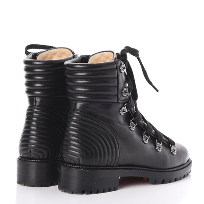 Christian Louboutin Shiny Nappa Mad Flat Boots 37 Black 4 of 7