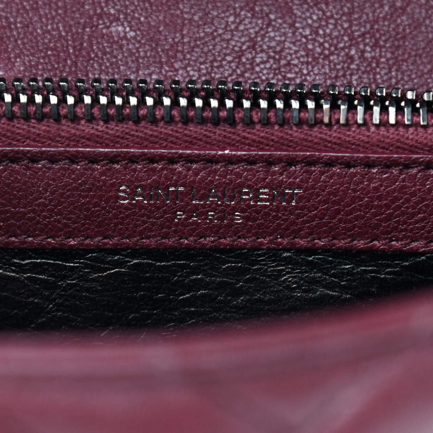 Saint Laurent Sheepskin Matelasse Chevron Monogram Medium College Bag Rouge Legion 7 of 7