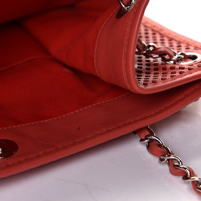 Chanel Calfskin Perforated Up In The Air Shoulder Bag Red 6 of 6