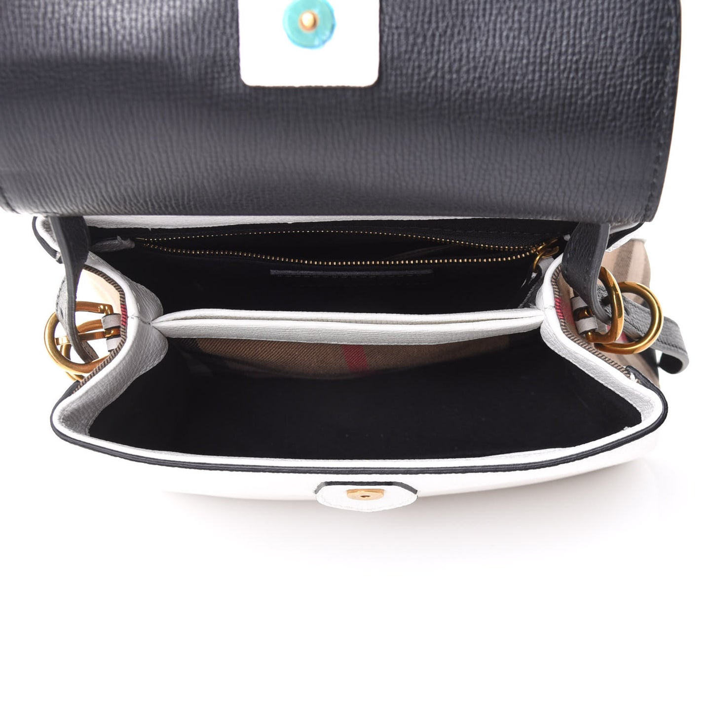 Derby Calfskin House Check Small Camberley Chalk White Black