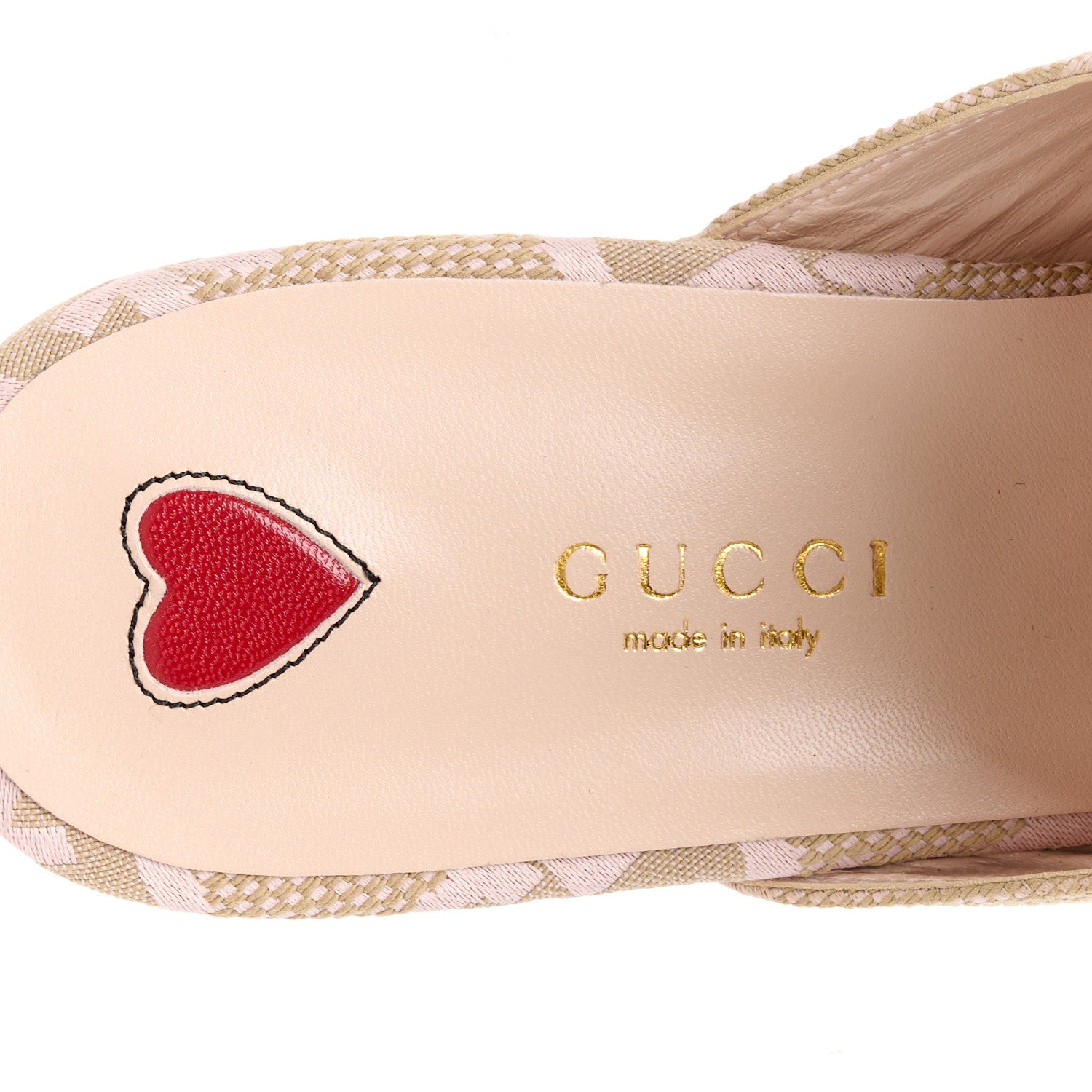 Gucci Monogram Macro GG Nappa Charlotte Womens Princetown Slippers 38.5 Beige Perfect Pink 7 of 10
