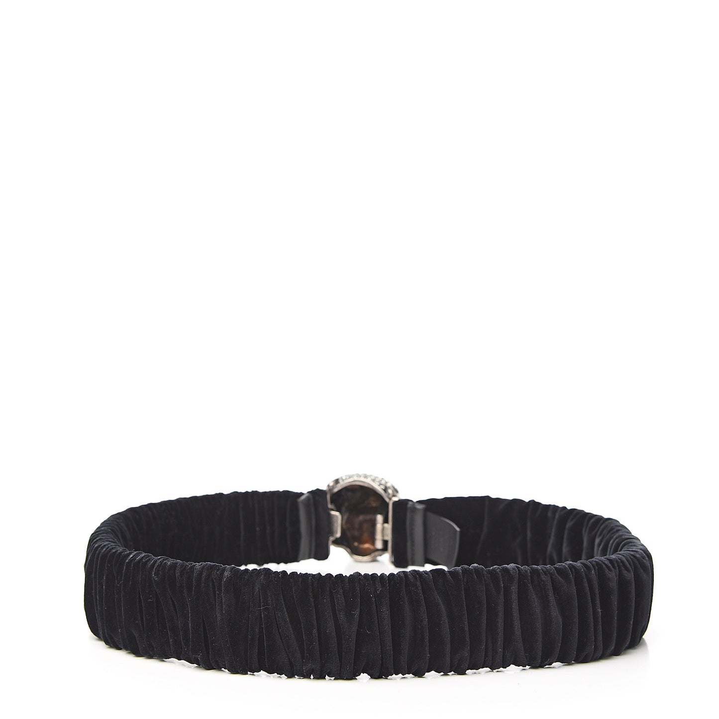 Velvet Crystal Tiger Head Belt 85 34 Black
