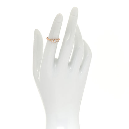 Tiffany 18K Rose Gold Diamond Three Stone Milgrain Ring 46 3.75 2 of 5