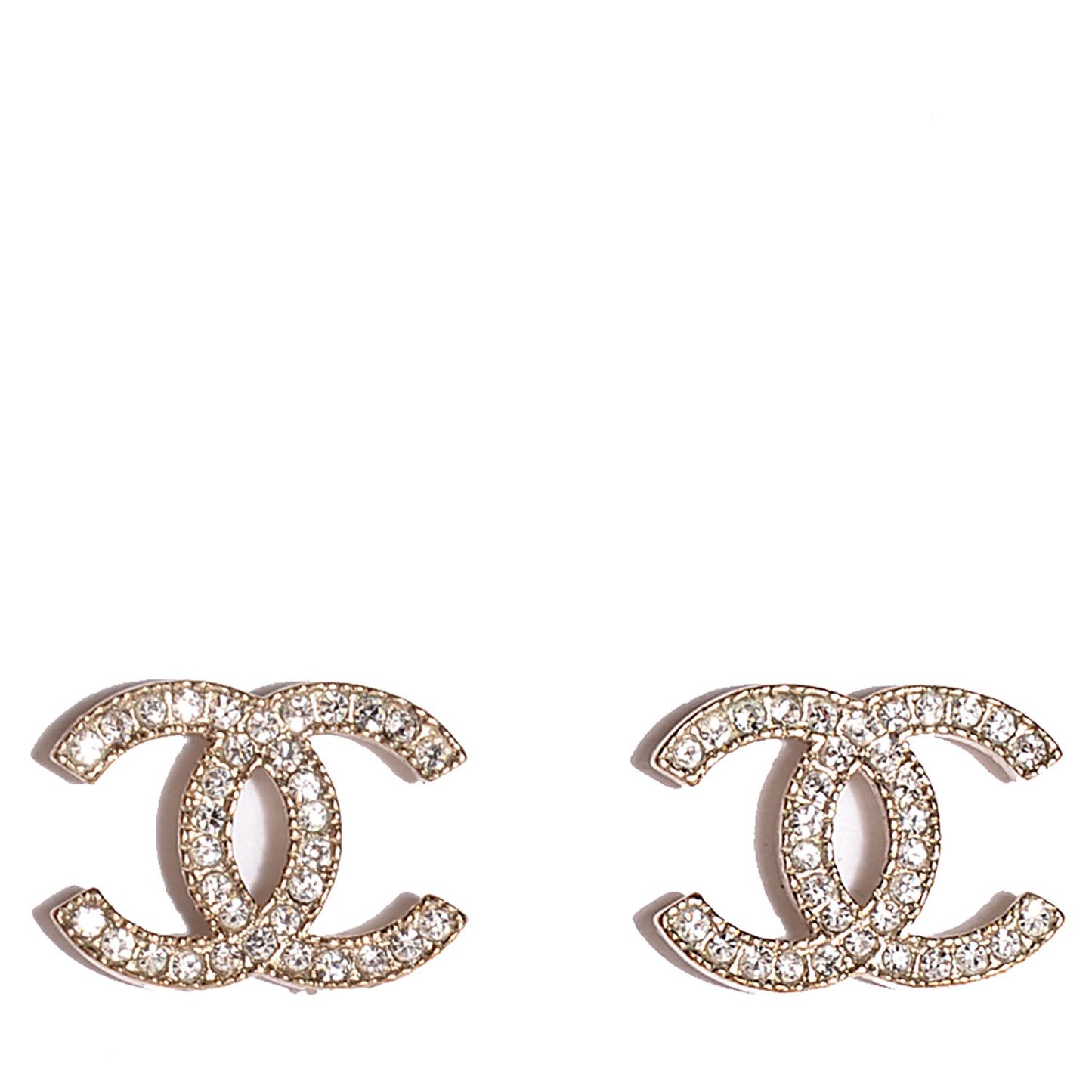Crystal CC Earrings Gold