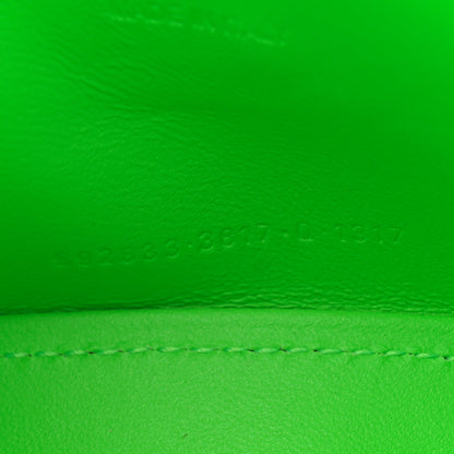 Balenciaga Shiny Box Calfskin Hourglass Top Handle Bag XS Acid Green 7 of 13