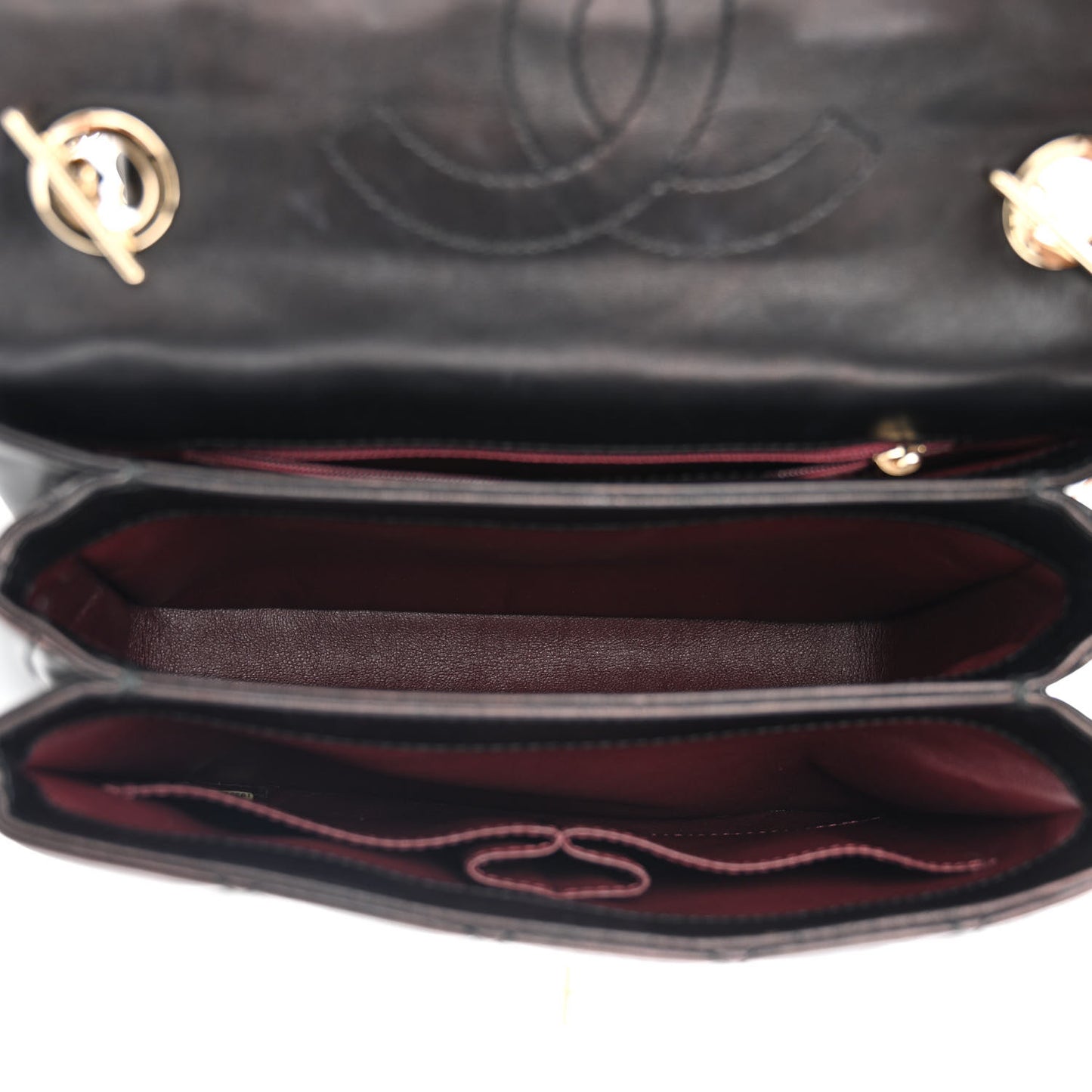 Lambskin Quilted Small Trendy CC Dual Handle Flap Bag Black
