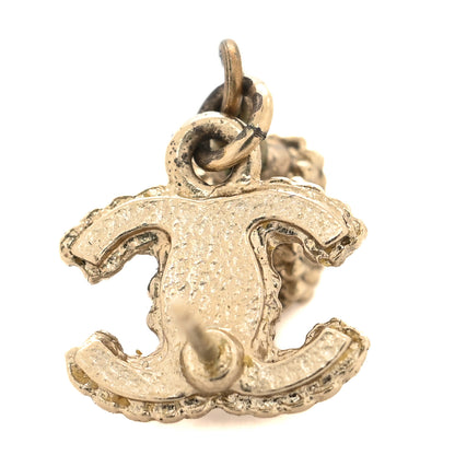 Chanel Crystal CC Drop Earrings Gold 4 of 4