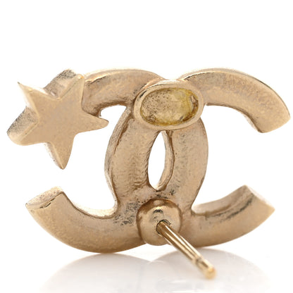 Chanel Crystal CC Starfall Earrings Gold 5 of 6