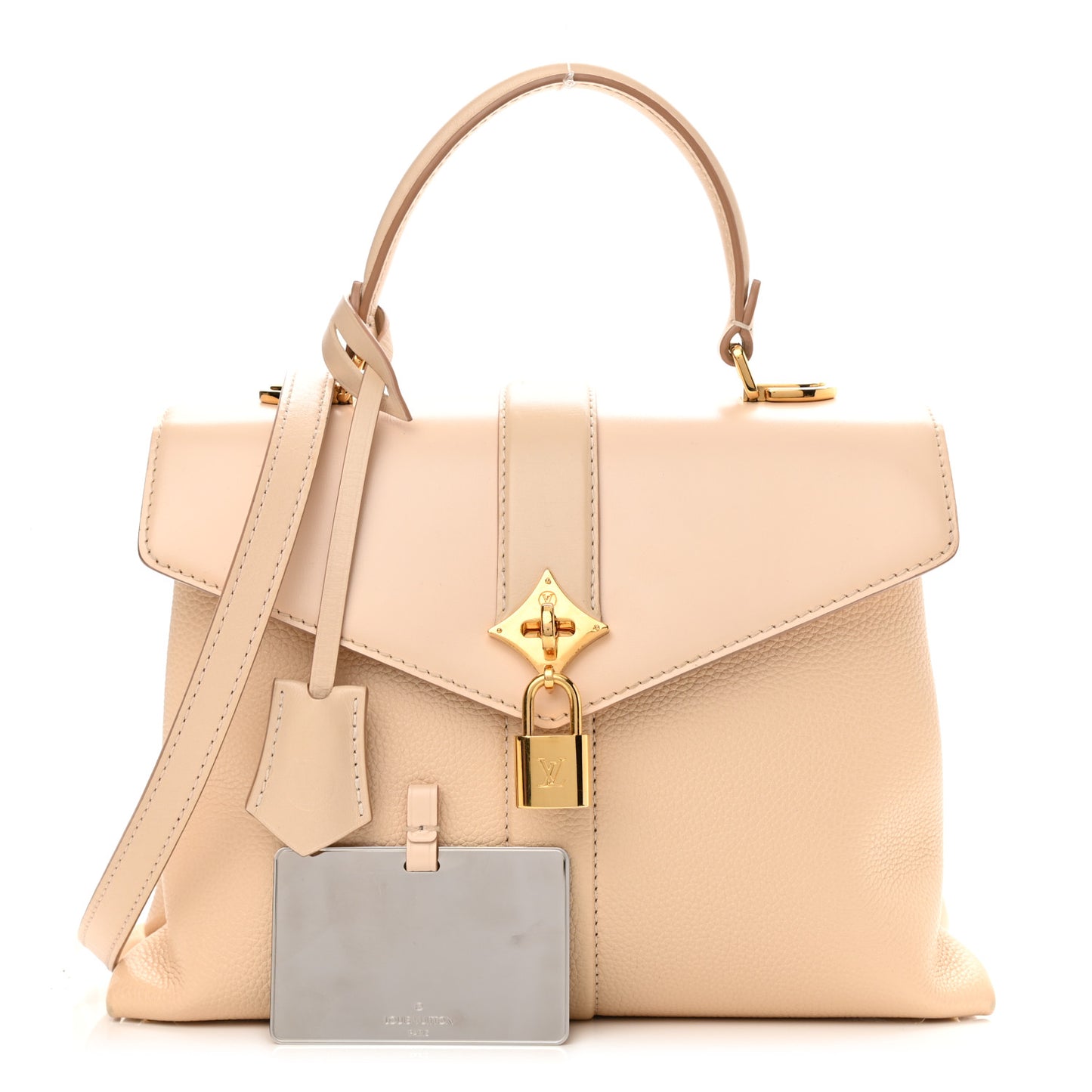 Grained Smooth Calfskin Rose Des Vents PM Creme