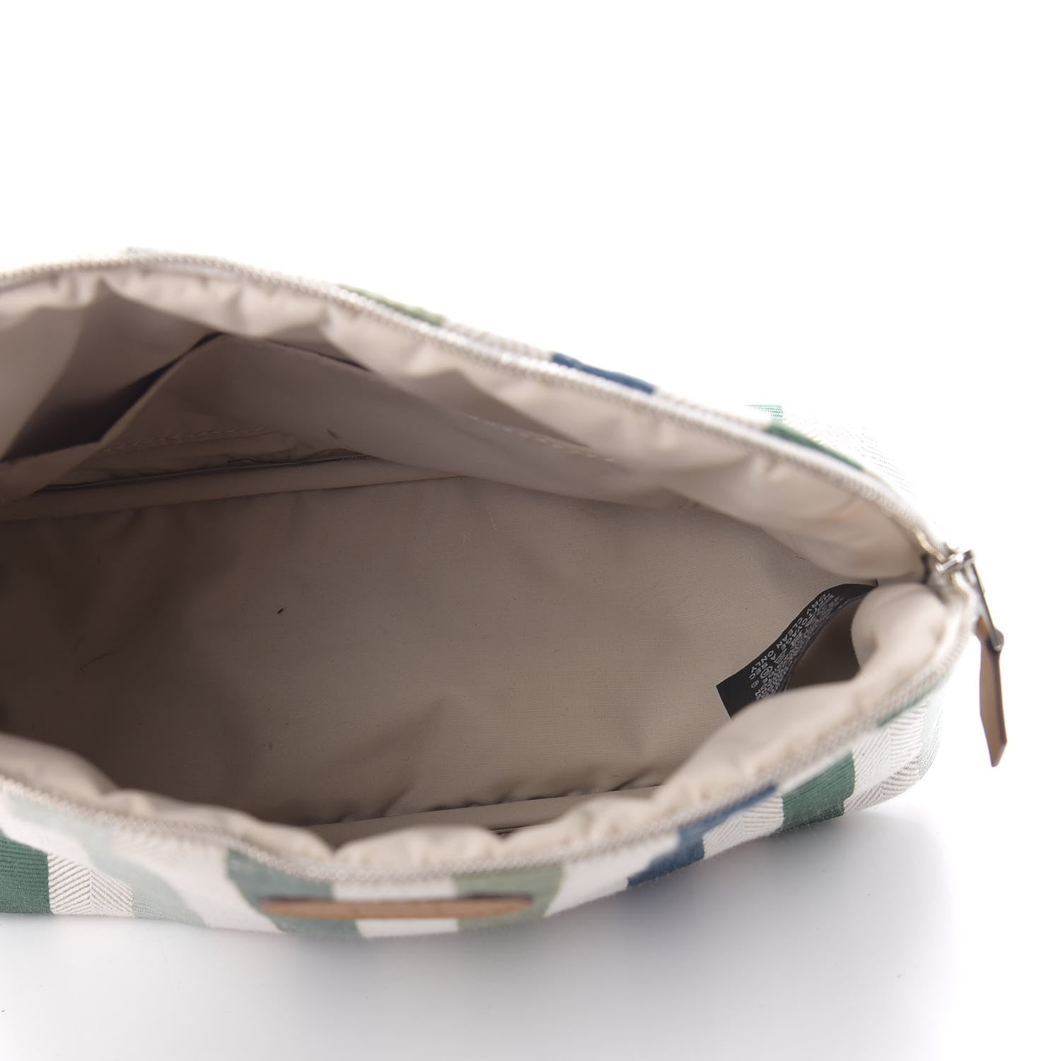Hermes Cotton Stripe Bolide Travel Cosmetic Pouch MM 5 of 10