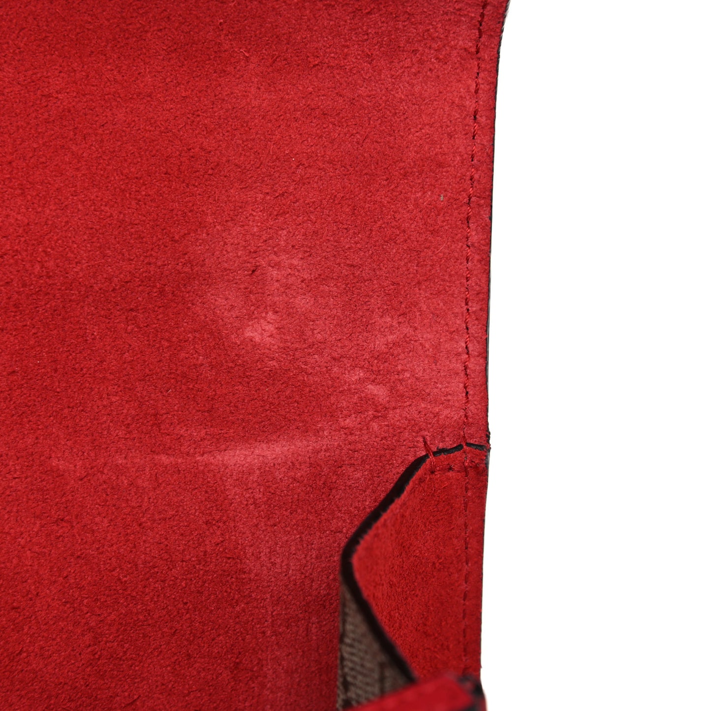 GG Supreme Monogram Suede Cudu Medium Dionysus Shoulder Bag Beige Ebony Vulcanic Red