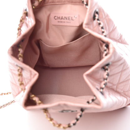 Chanel Aged Calfskin Quilted Gabrielle Backpack Light Pink 5 of 10