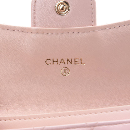 Chanel Lambskin Quilted Flap Card Holder Light Pink 6 of 8