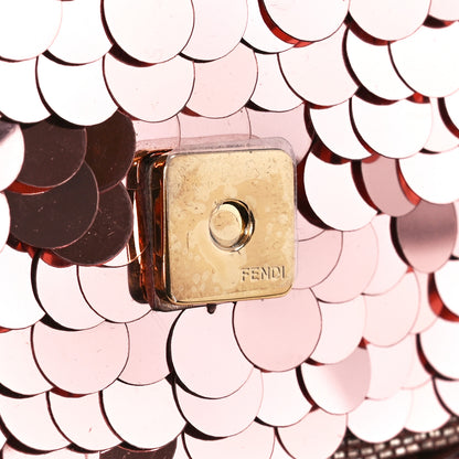 Fendi Satin Paillettes Catalan Mirror Mini Baguette 1997 Antico Rame 9 of 12