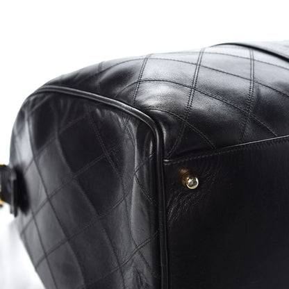Chanel Calfskin Stitched Duffel Bag Black 10 of 14