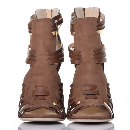 Jimmy Choo Suede Calfskin Maria Sandals 41 Tan 2 of 7