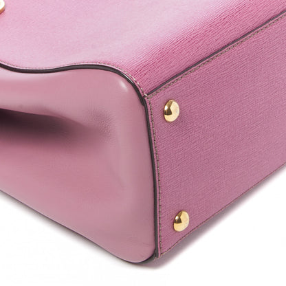 Fendi Vitello Elite Flamingo Petite 2Jours Tote Lilla Glicine 5 of 8