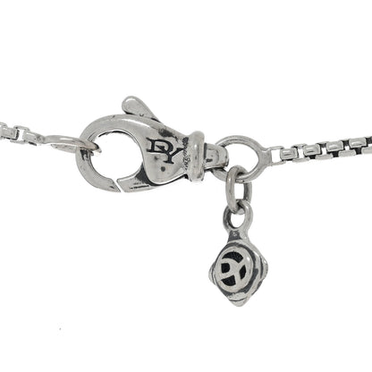 David Yurman Sterling Silver Diamond Black Onyx 9mm Chatelaine Pave Bezel Pendant Necklace 4 of 4