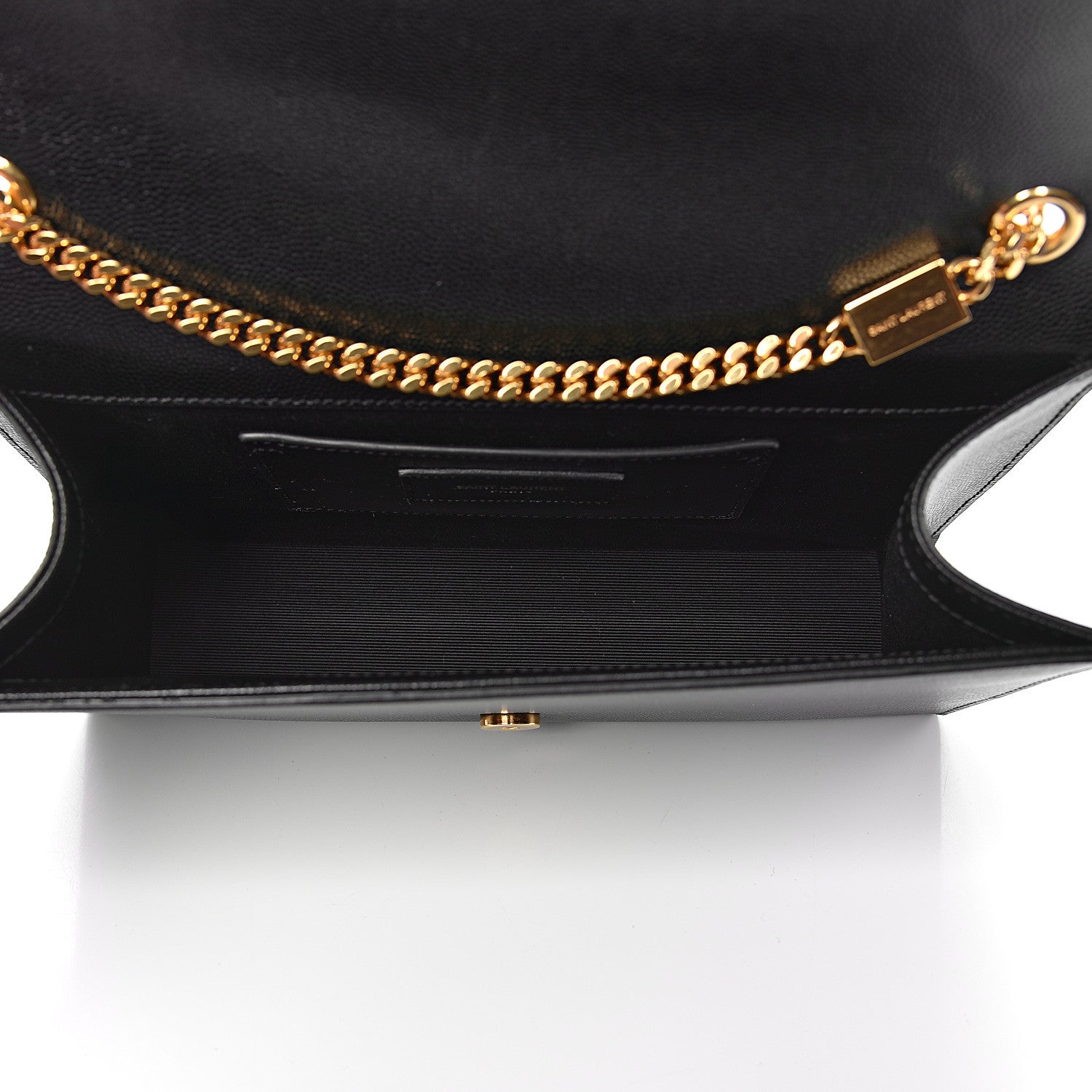 Saint Laurent Grain De Poudre Medium Classic Monogram Kate Satchel Black 5 of 10