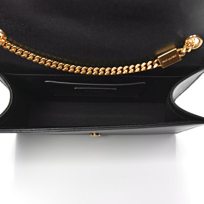 Saint Laurent Grain De Poudre Medium Classic Monogram Kate Satchel Black 5 of 10