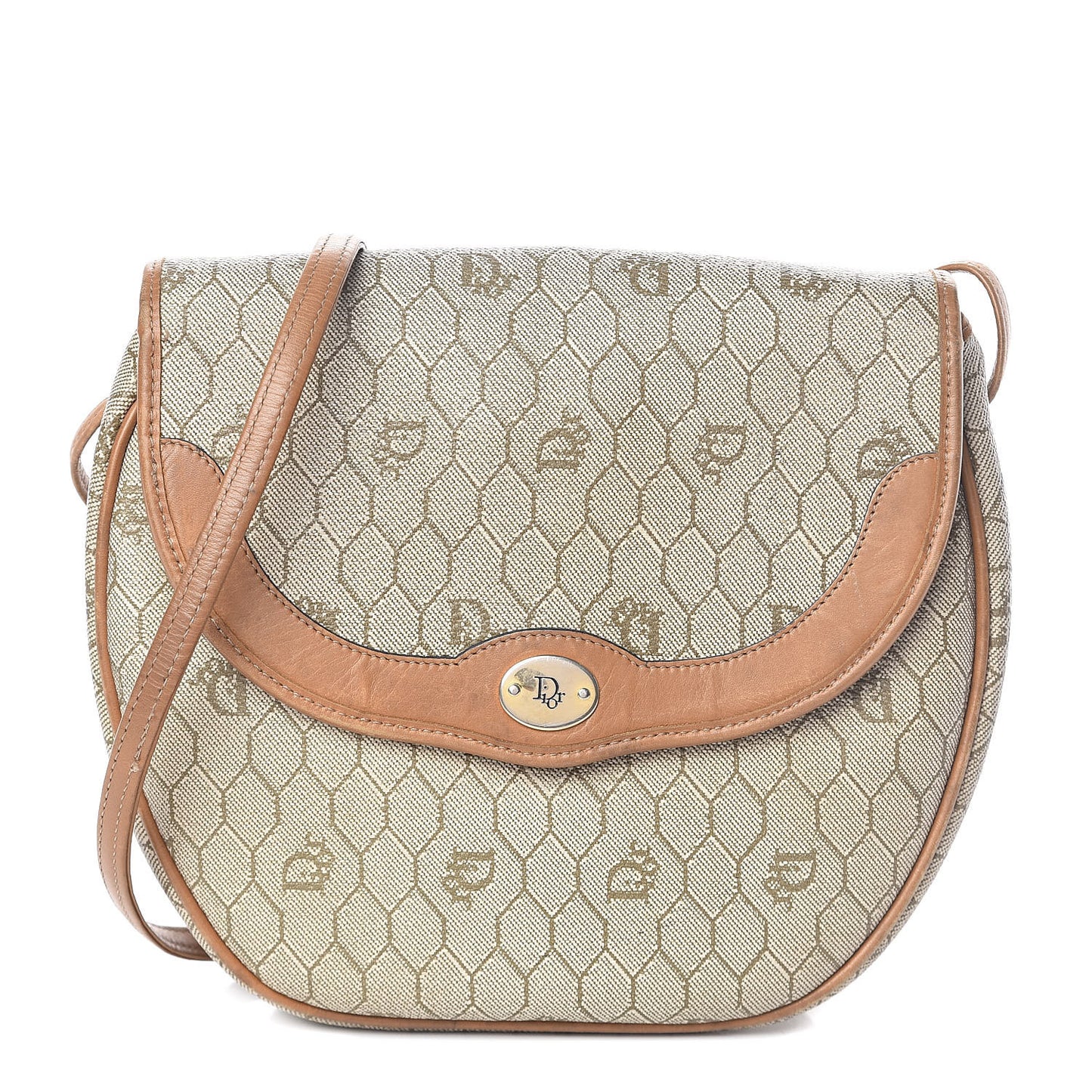 Monogram Flap Messenger Brown