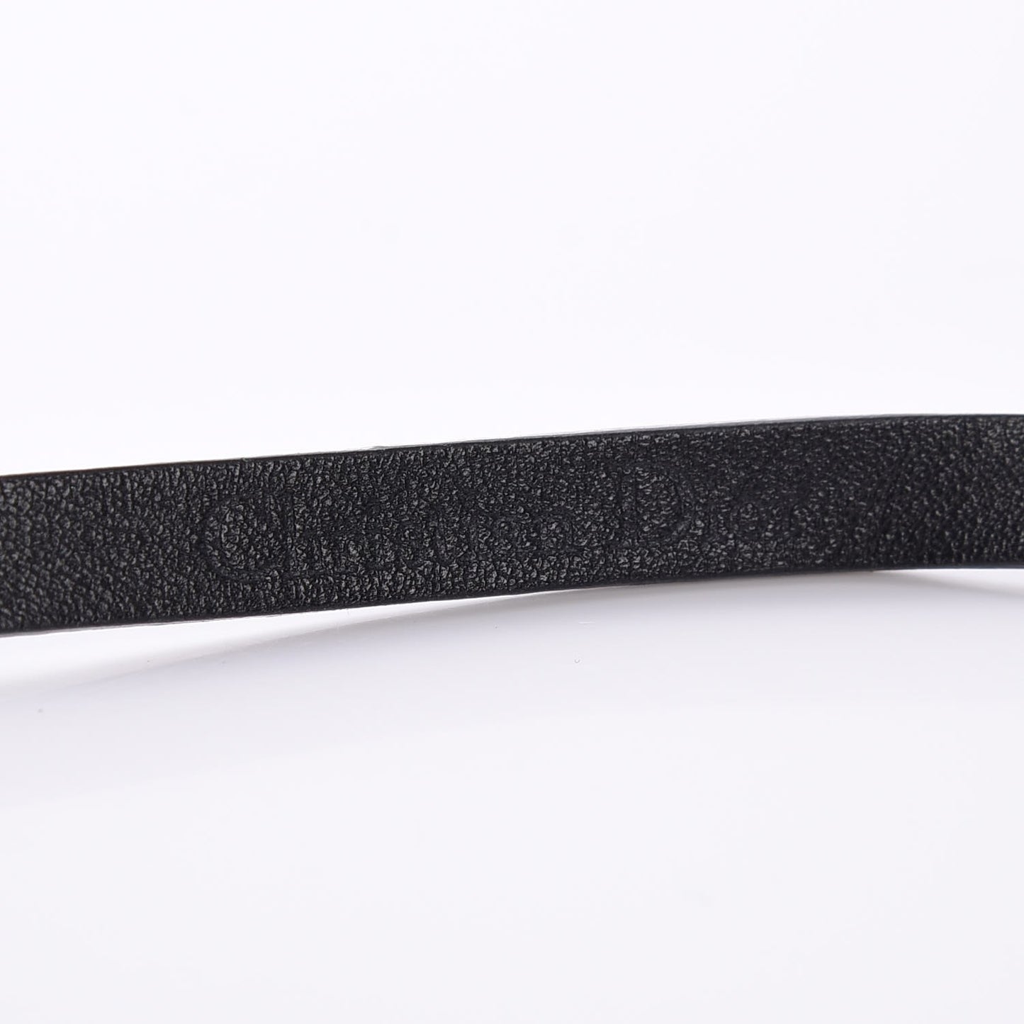 Calfskin J'Adior Logo Choker Necklace Black