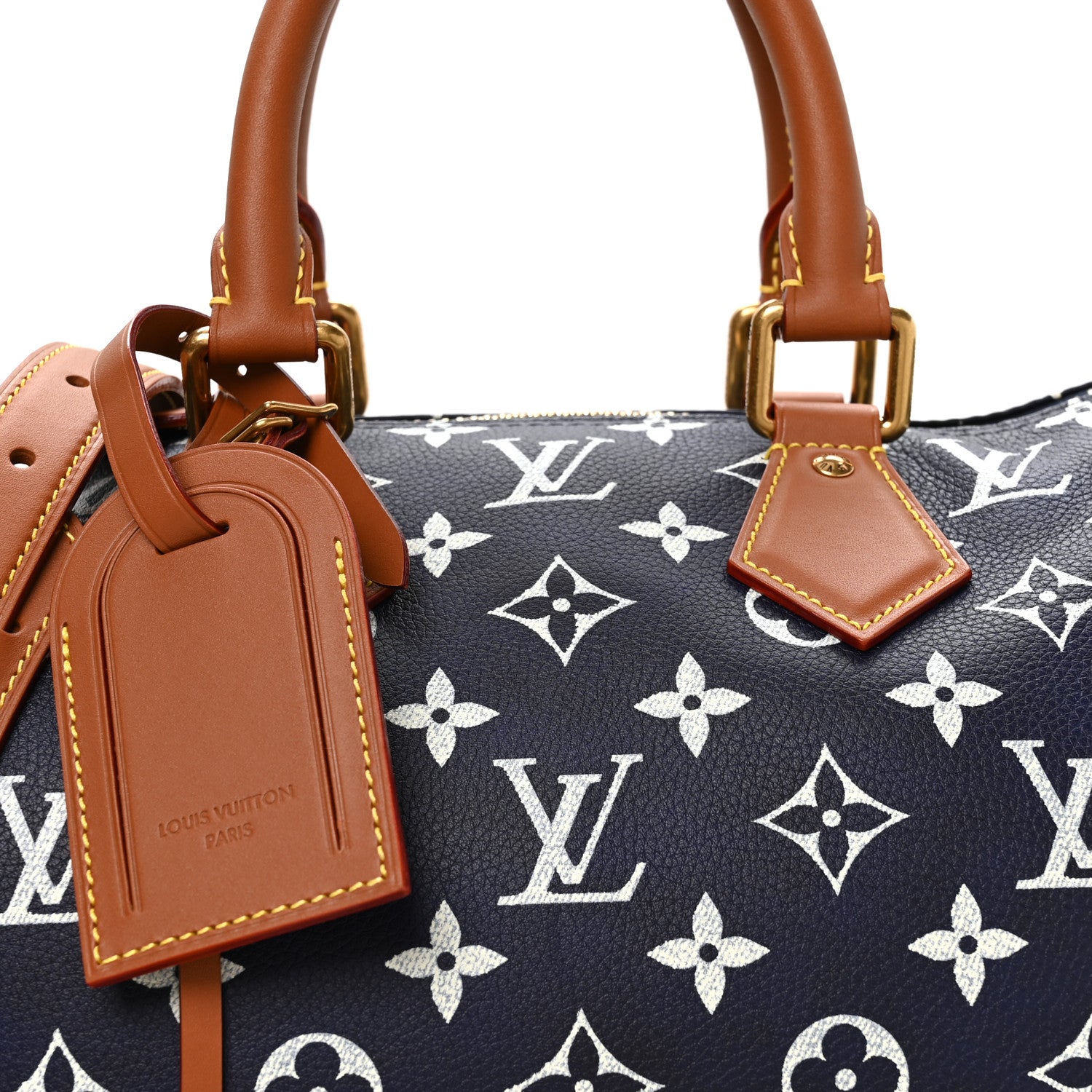 Louis Vuitton Calfskin Monogram Speedy P9 Bandouliere 30 Indigo 9 of 11