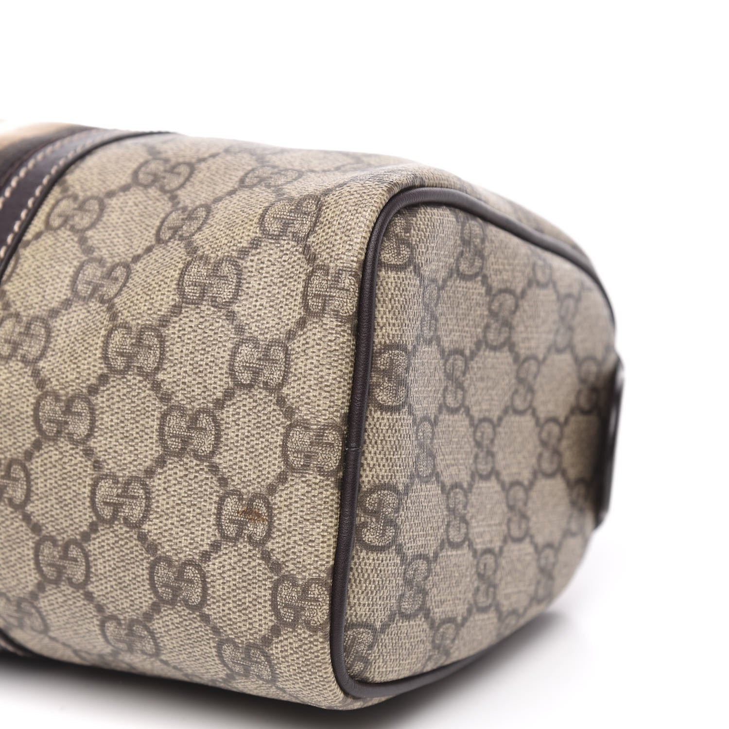 Gucci Monogram Vintage Web Small Boston Ebony 9 of 11