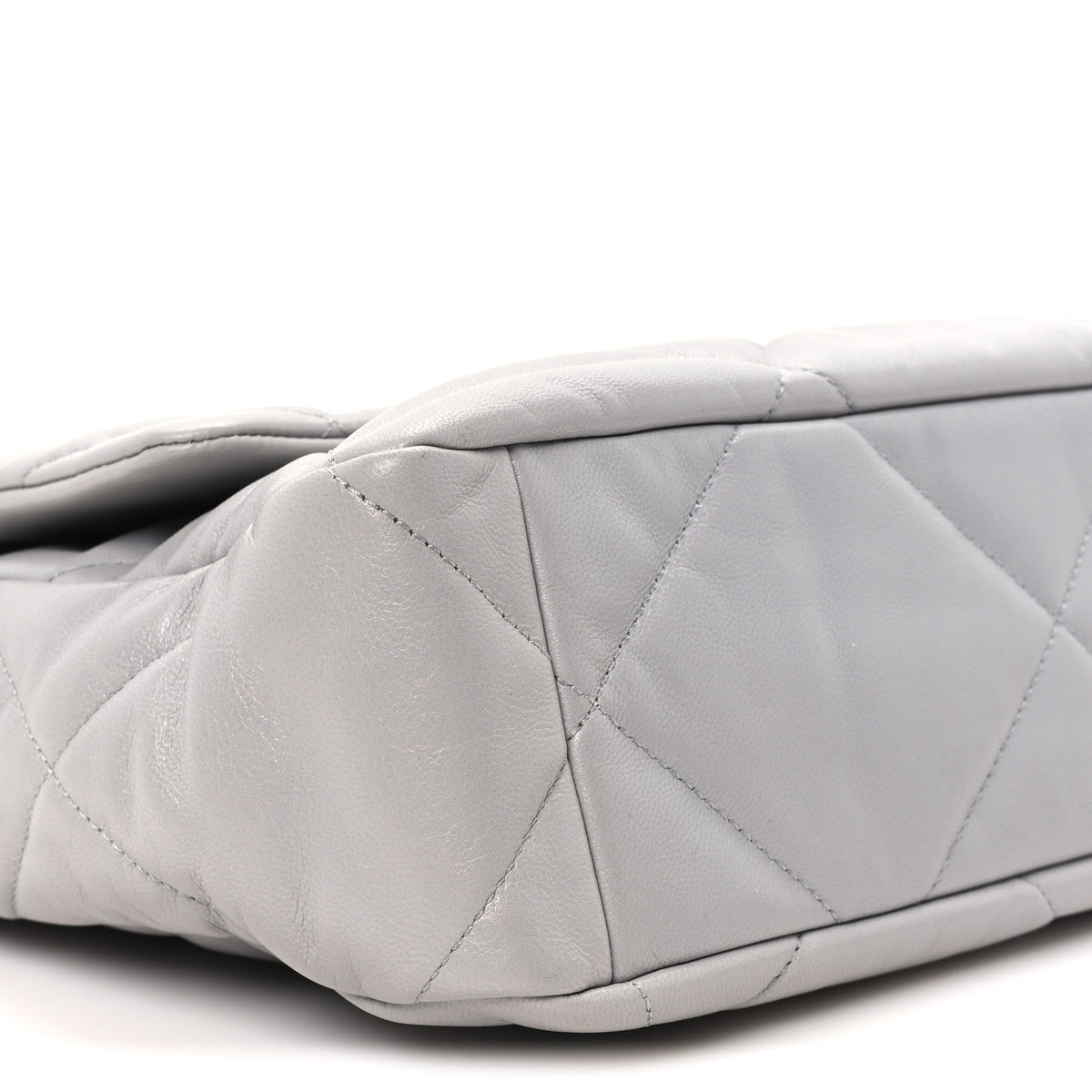 Lambskin Quilted Large Chanel 19 Flap Grey