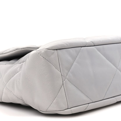 Chanel Lambskin Quilted Large Chanel 19 Flap Grey 8 of 9
