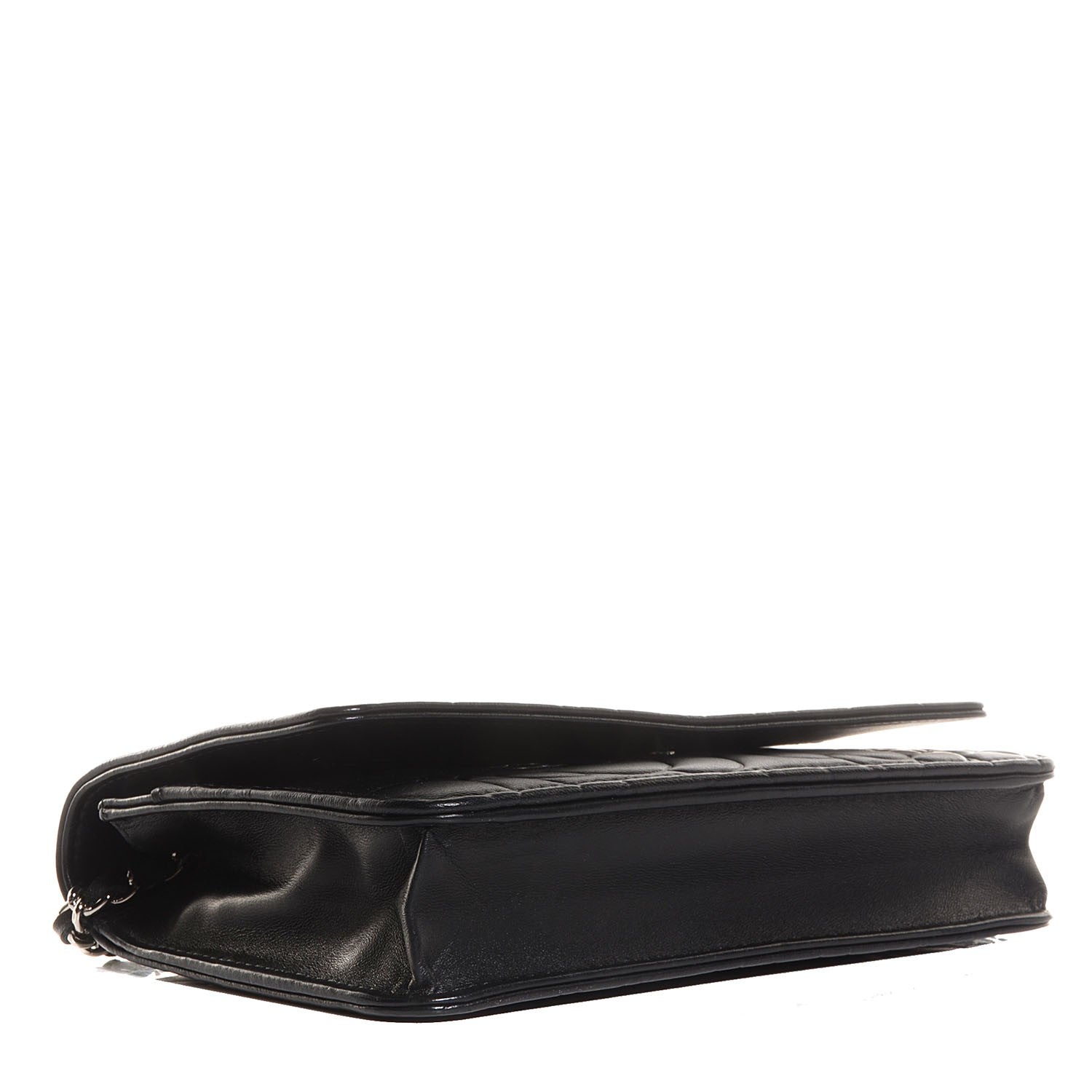 Chanel Lambskin Camellia Wallet on Chain WOC Black 4 of 9