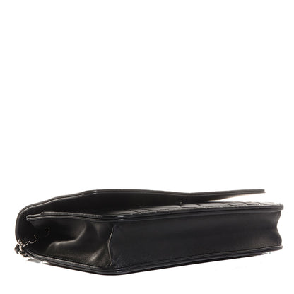 Chanel Lambskin Camellia Wallet on Chain WOC Black 4 of 9