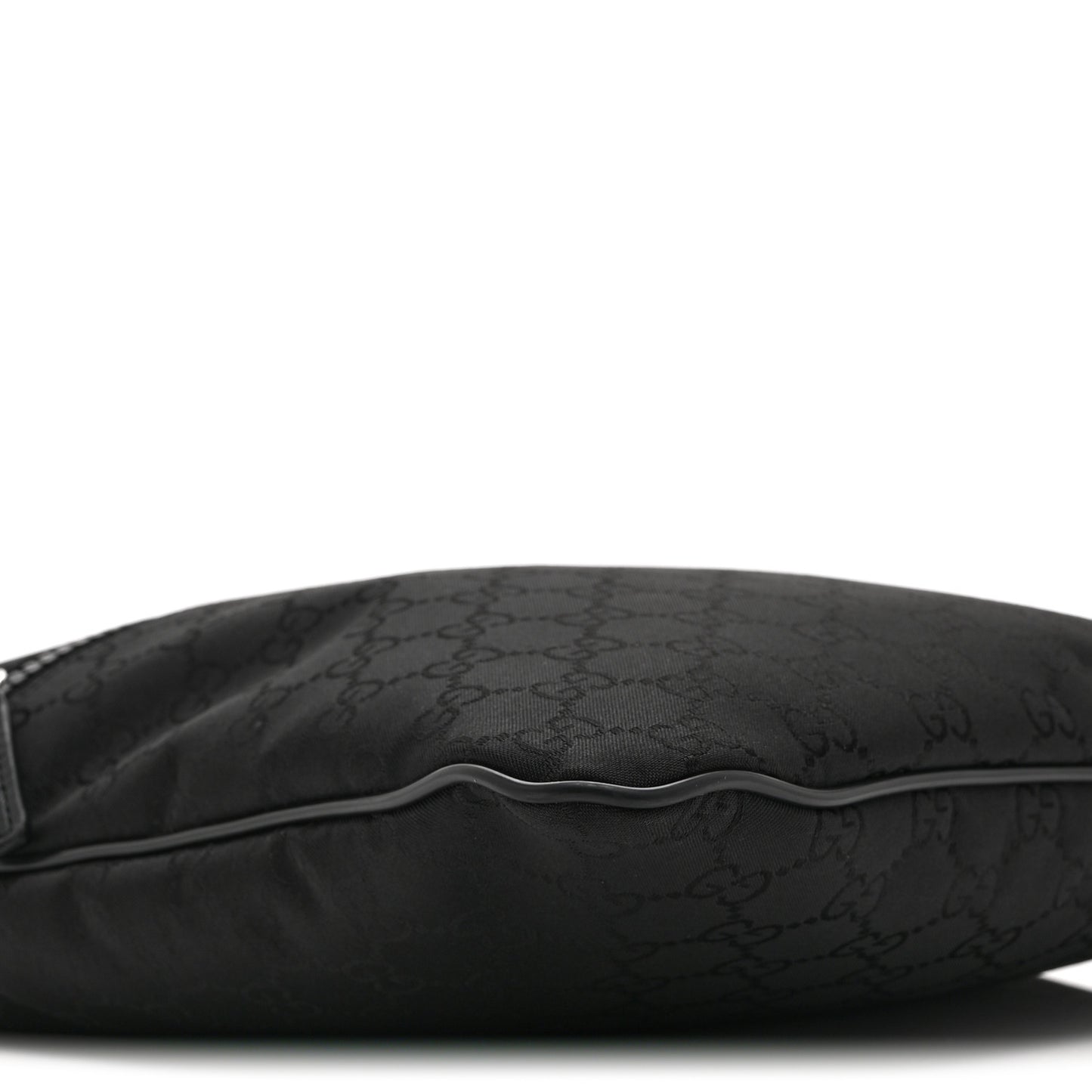 Nylon Monogram Small Flat Messenger Bag Black
