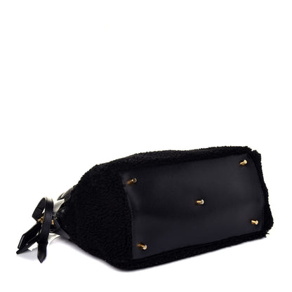 Burberry Prorsum Shearling Milverton Satchel Black 5 of 9
