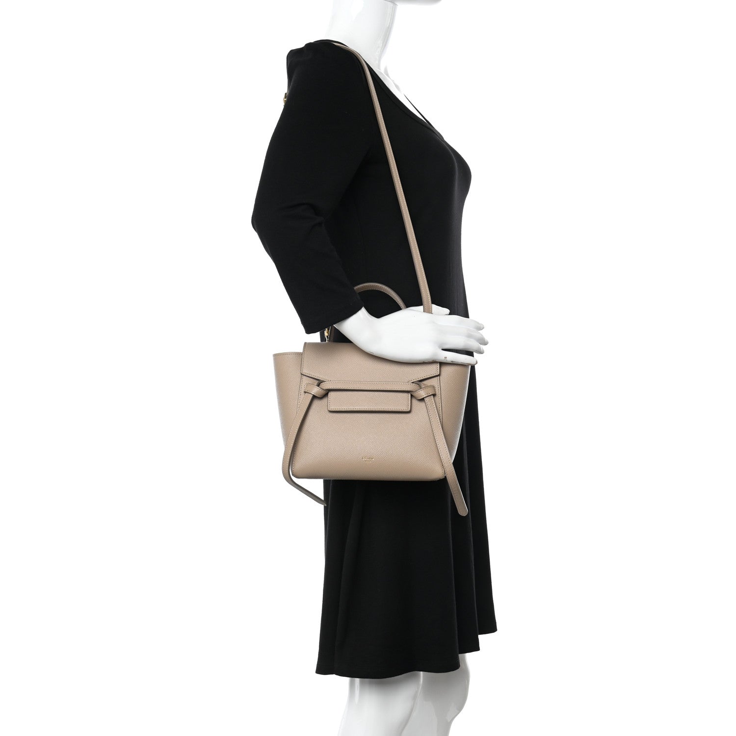 Celine Grained Calfskin Nano Belt Bag Light Taupe 2 of 12