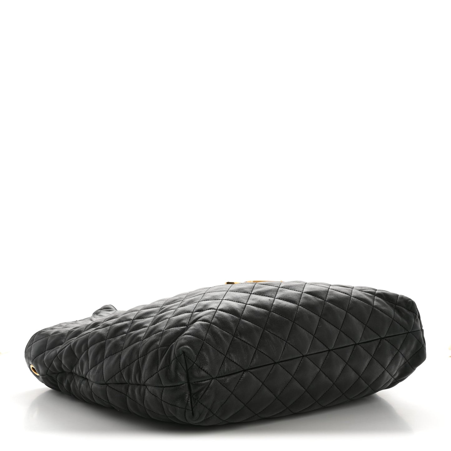 Lambskin Quilted Maxi Icare Shopping Tote Black