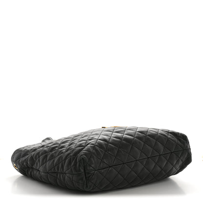 Saint Laurent Lambskin Quilted Maxi Icare Shopping Tote Black 6 of 18