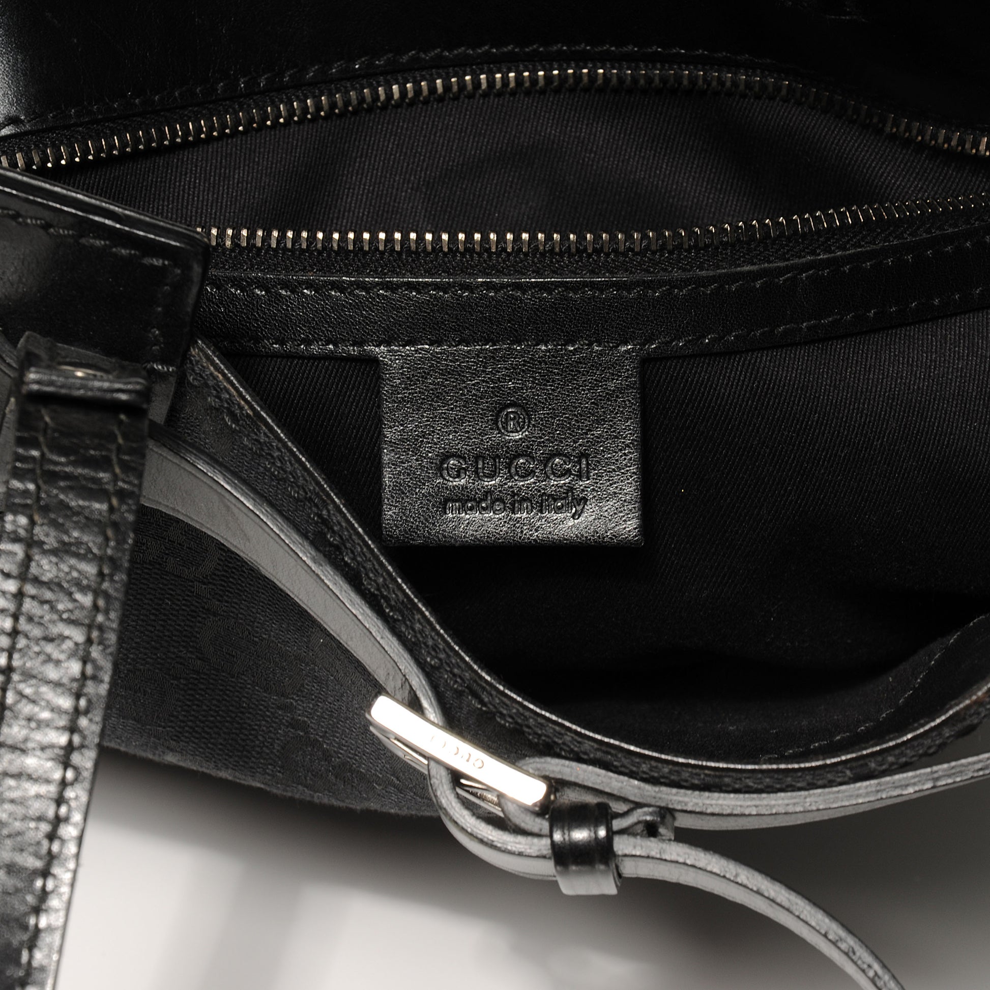 Gucci Monogram Small Bucket Tote Black 5 of 7