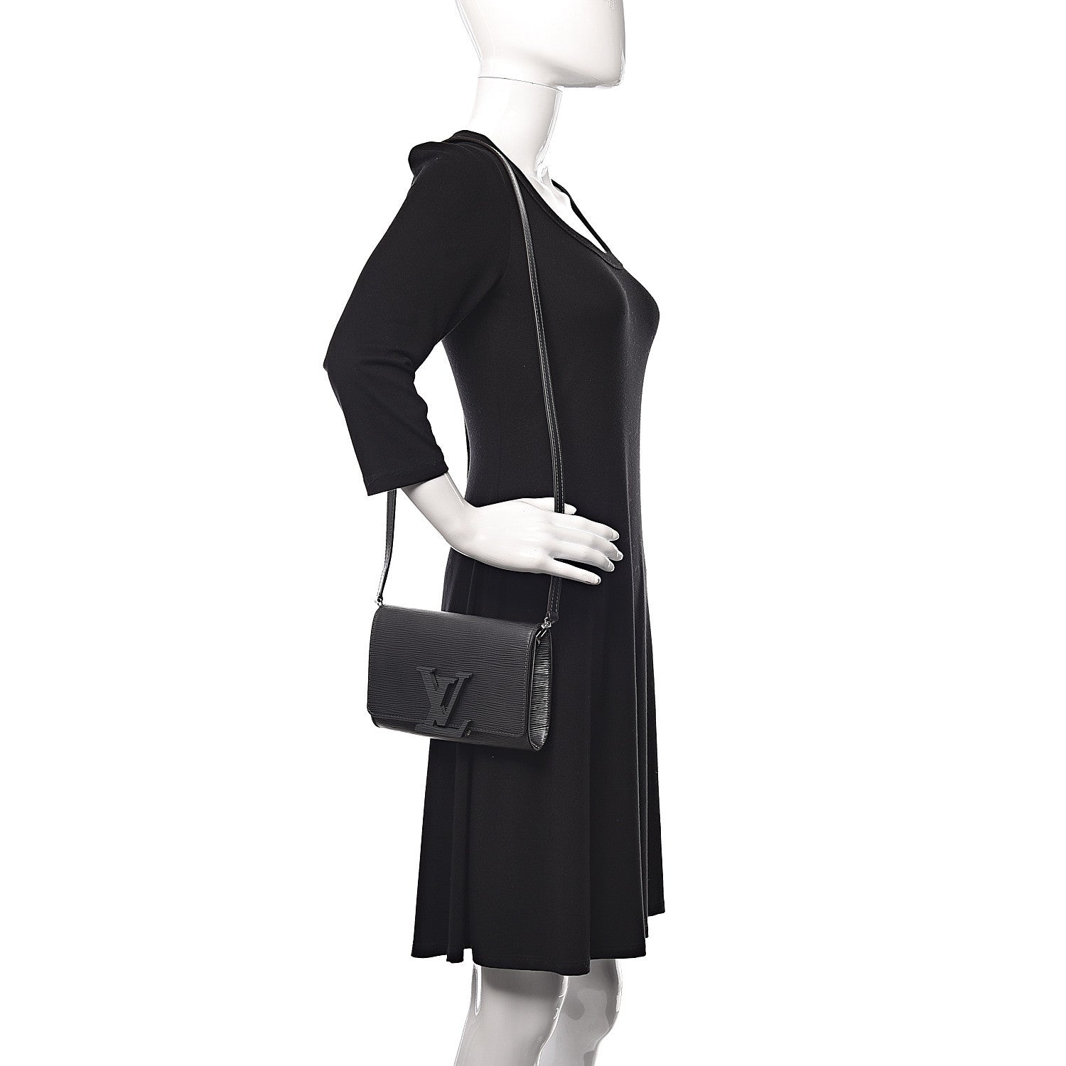 Louis Vuitton Epi Louise Strap PM Anthracite Nacre 2 of 9