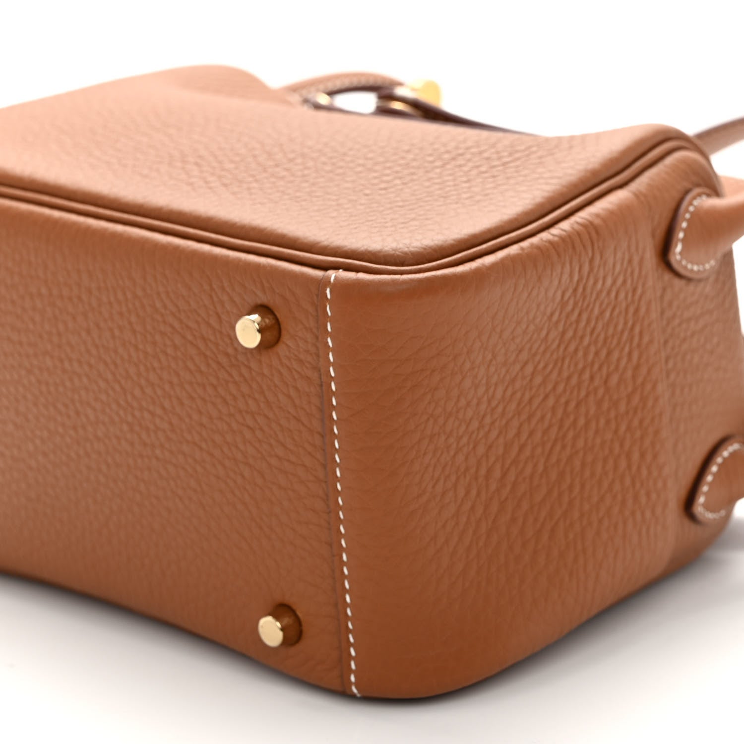 Hermes Taurillon Clemence Mini Lindy 20 Gold 10 of 11